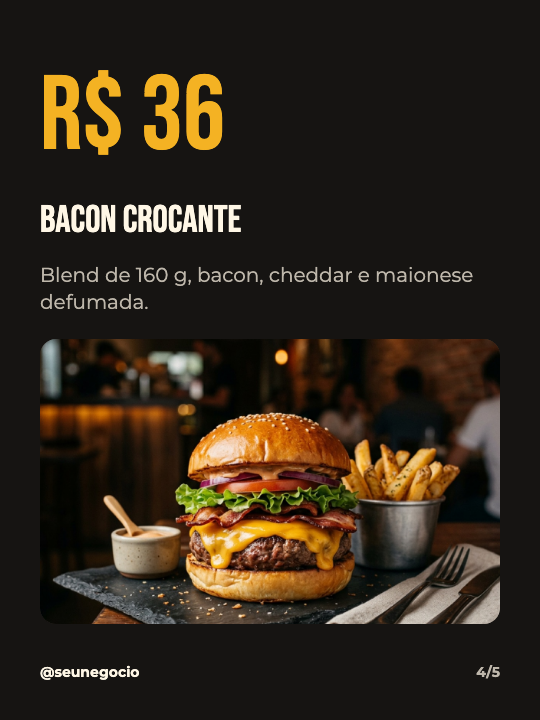 Cardápio de burgers em carrossel, página 4