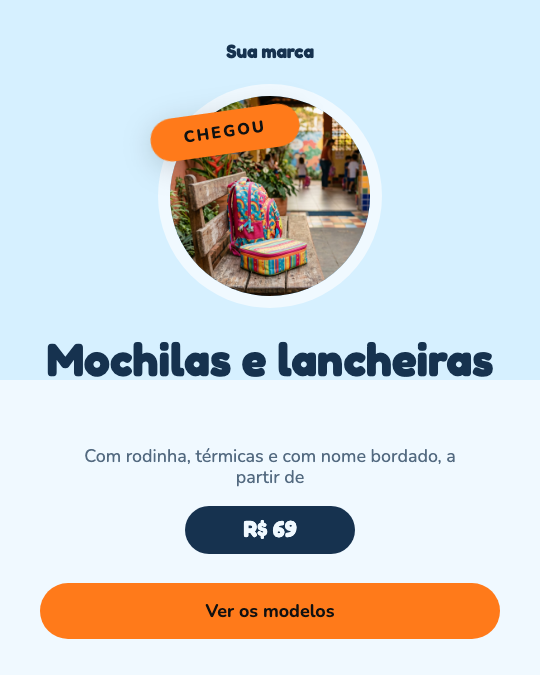 Modelo Mochilas e lancheiras