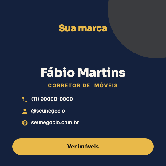 Modelo Cartão digital de corretor de imóveis