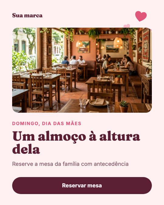 Modelo Almoço de Dia das Mães