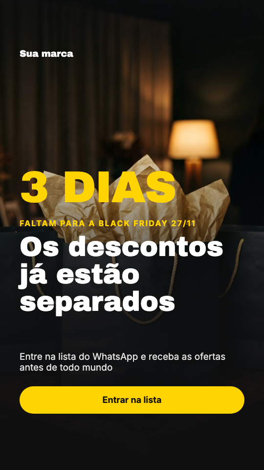 Modelo Contagem regressiva da Black Friday