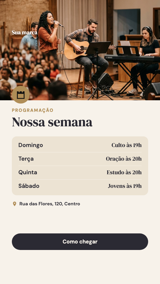 Modelo Programação da semana