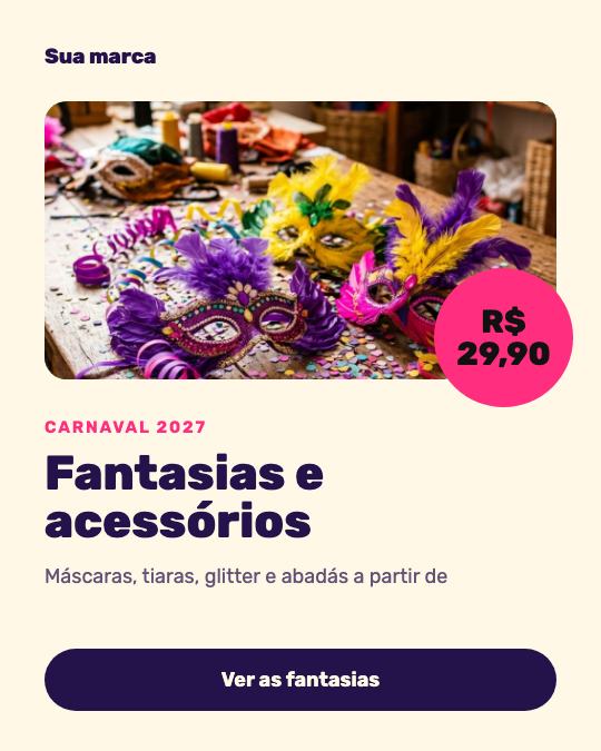 Modelo Fantasias e acessórios