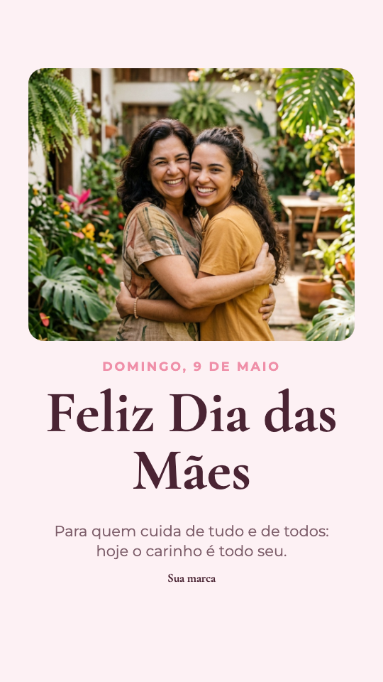 Modelo Feliz Dia das Mães